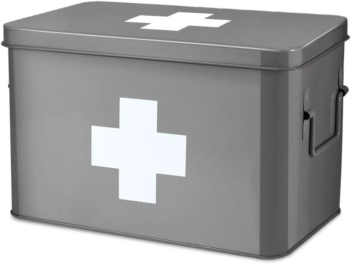 Customize Wall Mount Pharmacy Hospital Furniture Portable for Home Personal Container Bins with Dividers, Removable Tray Printed Logo OEM Linen Cabinet