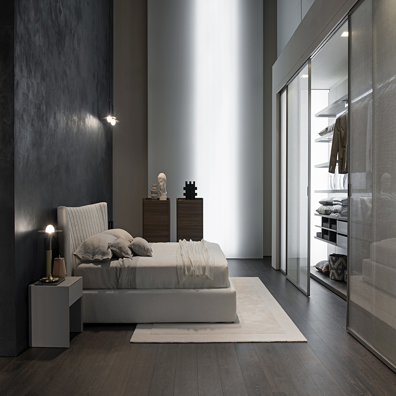 Home Style Furniture Custom Metal/Steel Guarda Roupa Built in Cabinet Bedroom Furniture Ropero Closet Sliding Wardrobe Modern Foshan Cabinet Wardrobe