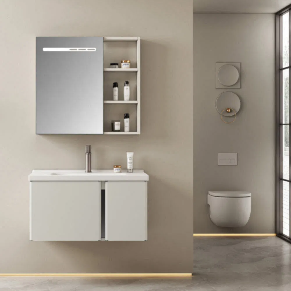 Easy Installation Stable Sk-603 Wall-Mounted Floating Sink Bathroom Vanity