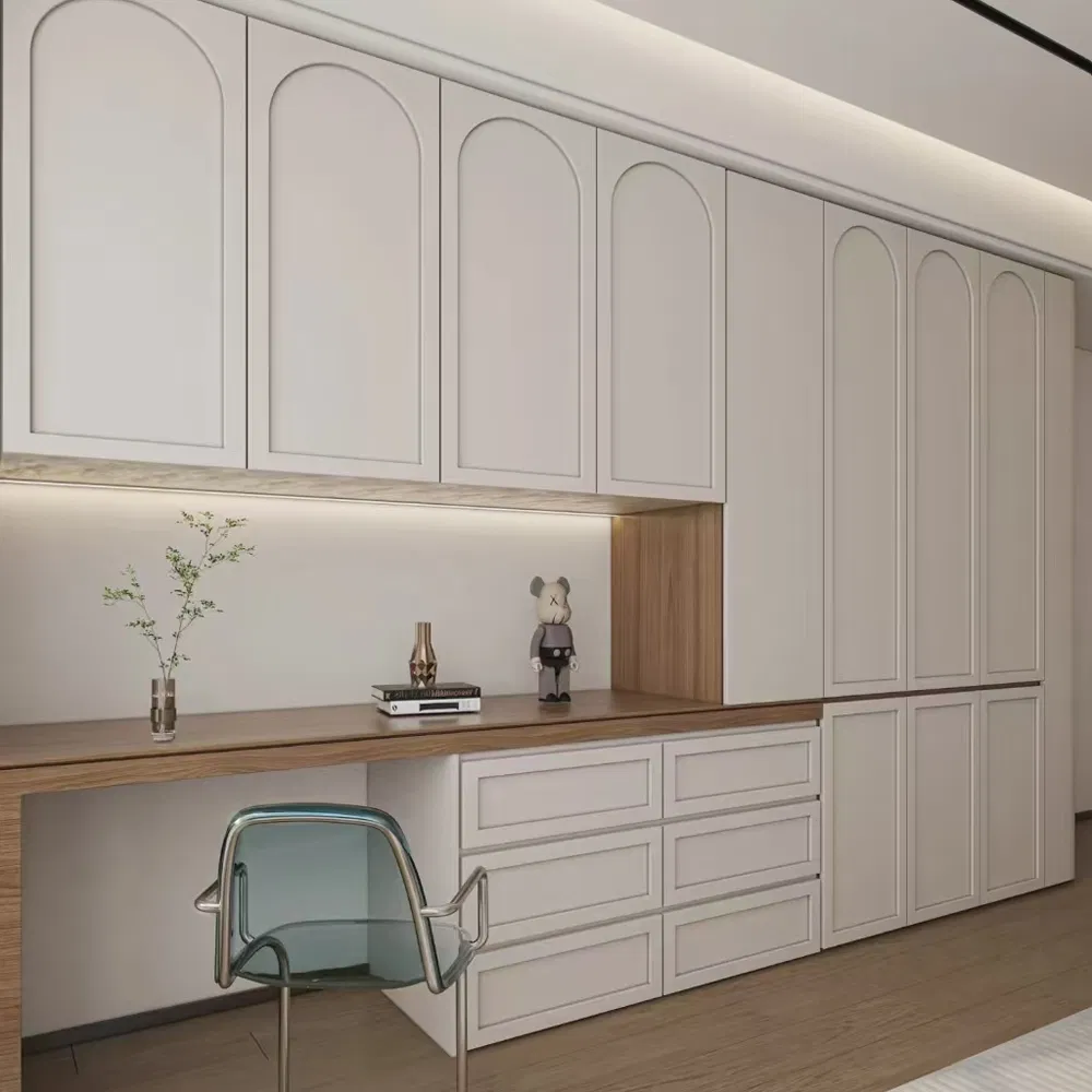 Waymove High Quality From Chinese Factories Sliding Portable Aluminum Wood Folding Built in 3 Door Bedroom Cabinet Modern Custom Wardrobe