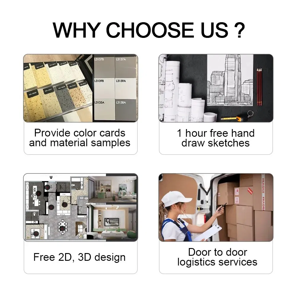 Luxury Villa Project Kitchen Furniture Design Custom Modern Solid Wood Particle Melamine Board Shaker Kitchen Cabinet Island Design Kitchen Cabinets