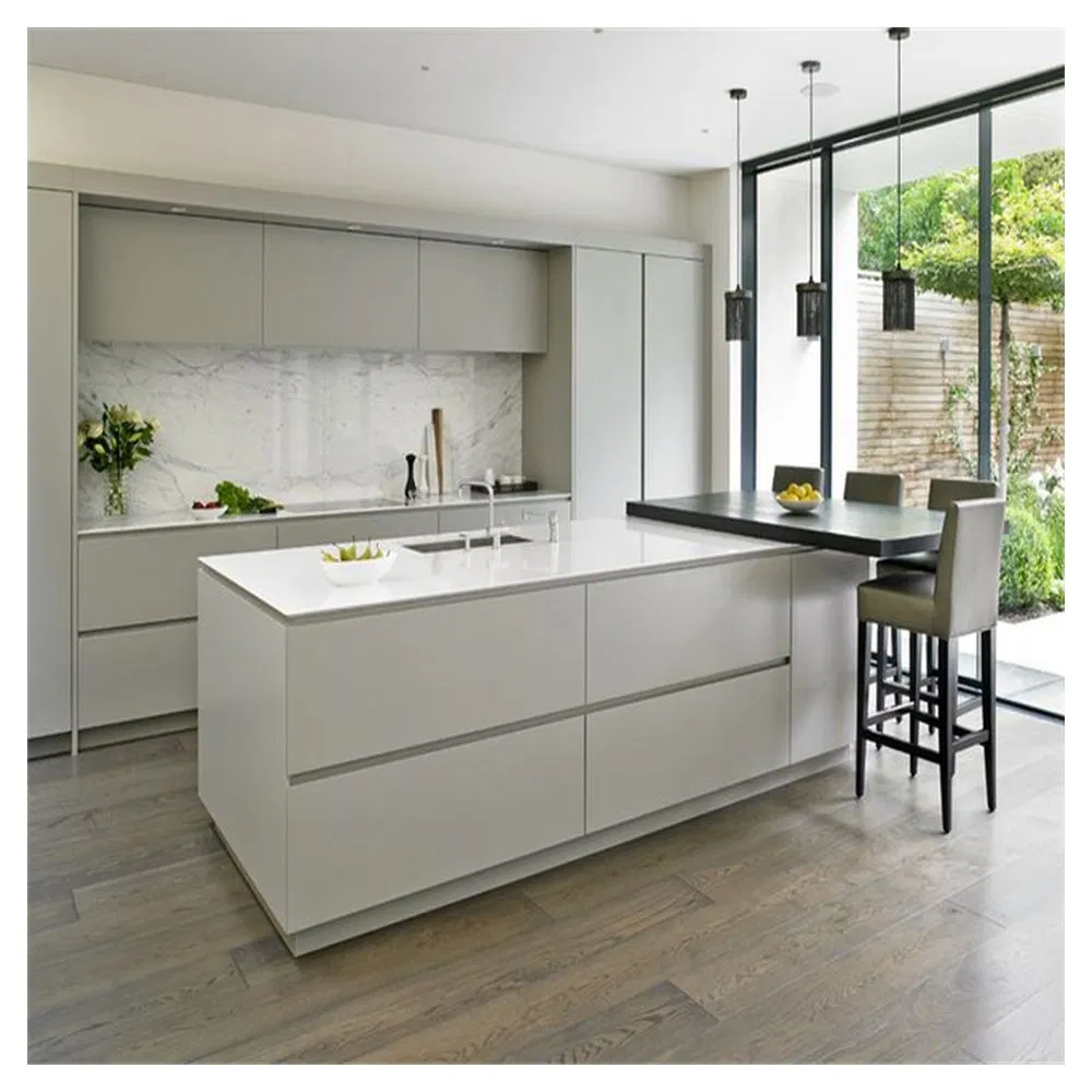 Cbmmart Foshan Factory Kitchen Manufacturer Matt White Kitchen Cabinet