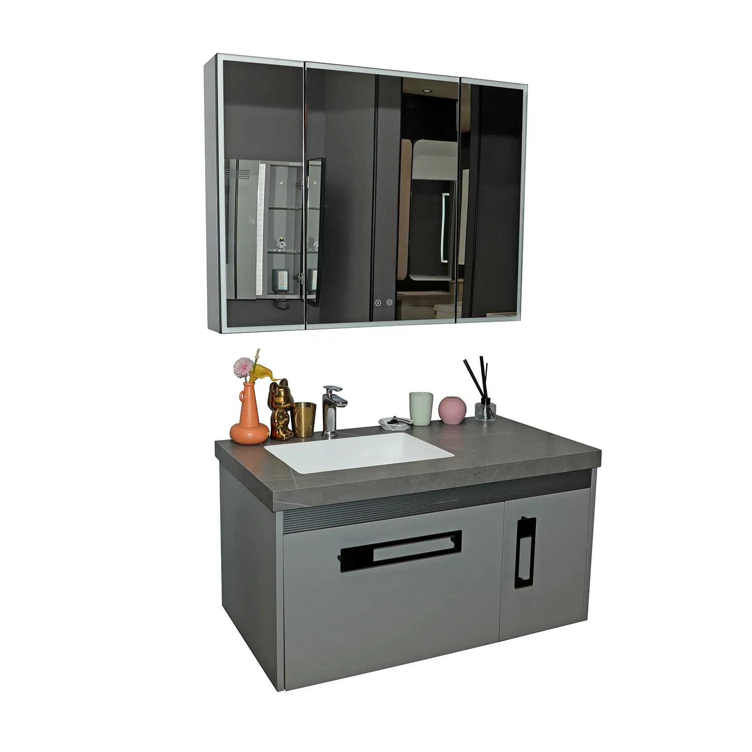 Jataii Bathroom Cabinet Trendy Bathroom Cabinets with Linen Tower and 5 Bathroom Count Design