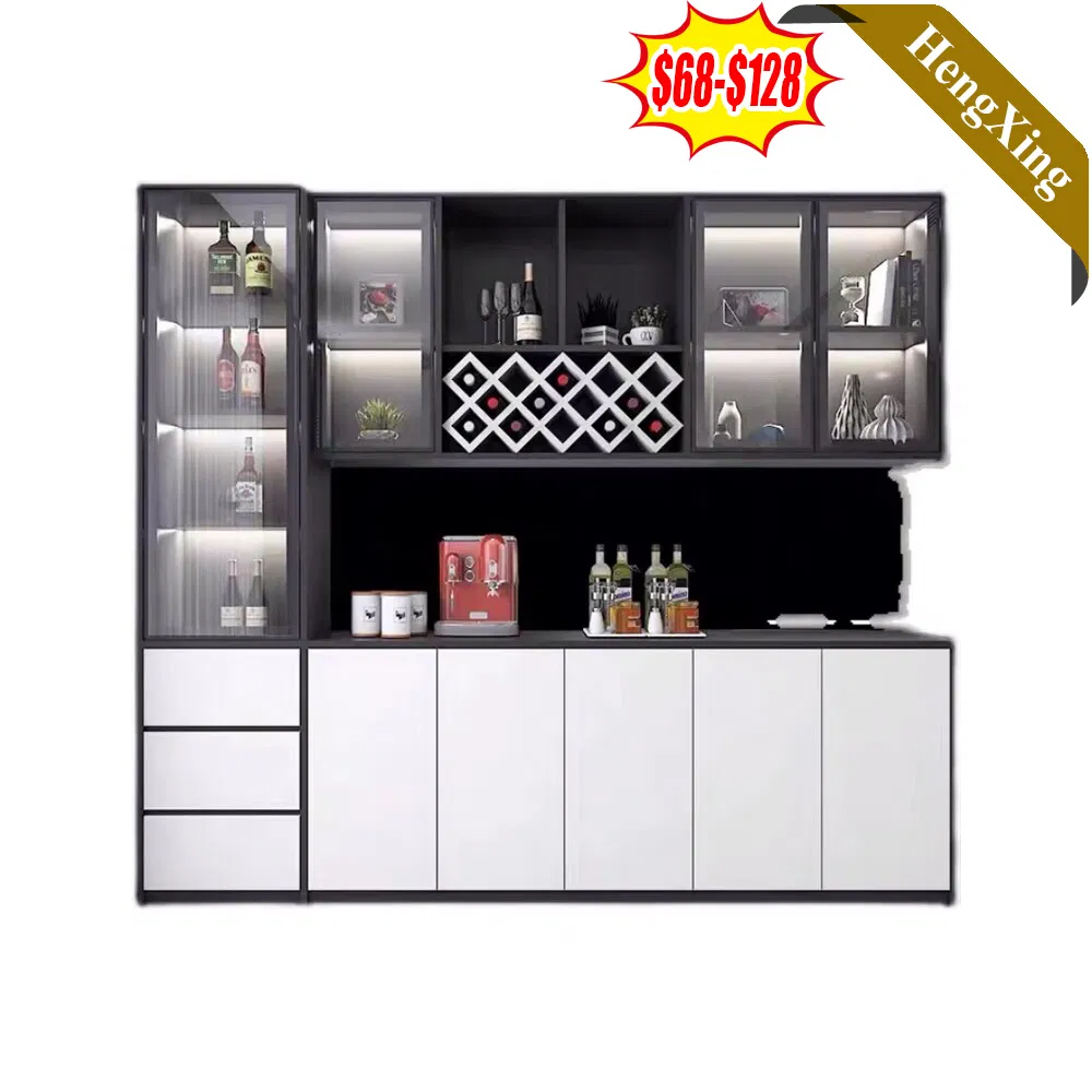 Living Room Furniture Storage Shelf White Kitchen TV Wine Books Storage Case Cabinet