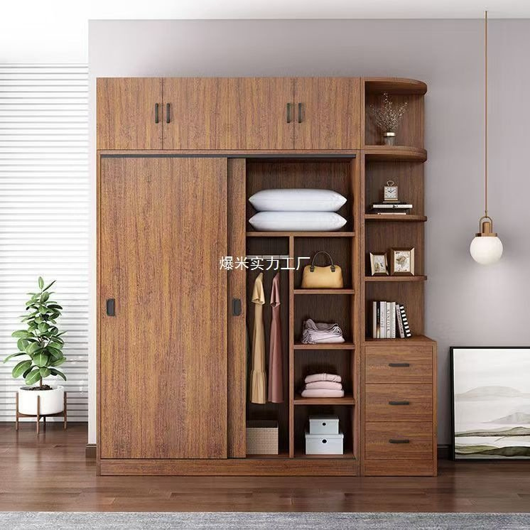 Home Bedroom Simple Assembly Sliding Door Wardrobe