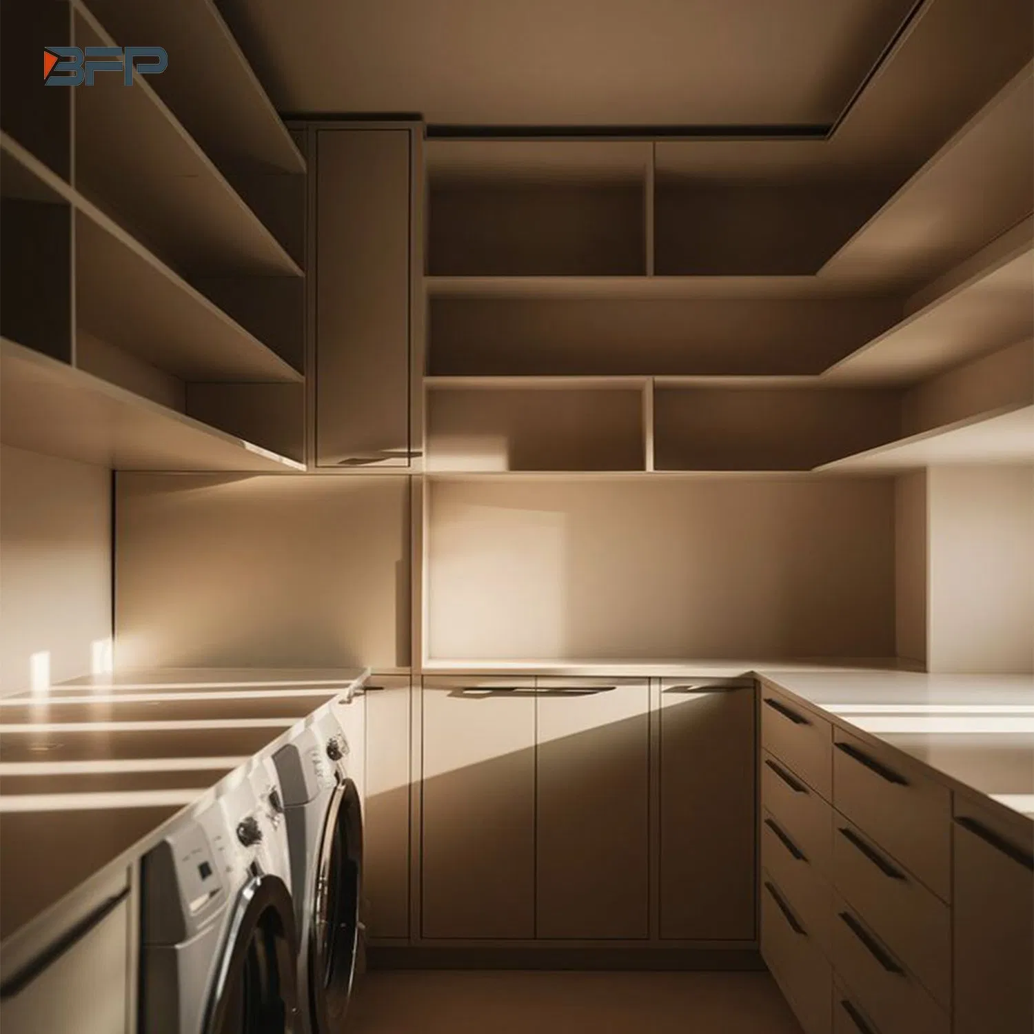 Walk in Laundry Room Cabinet Customized Classic Modern Style