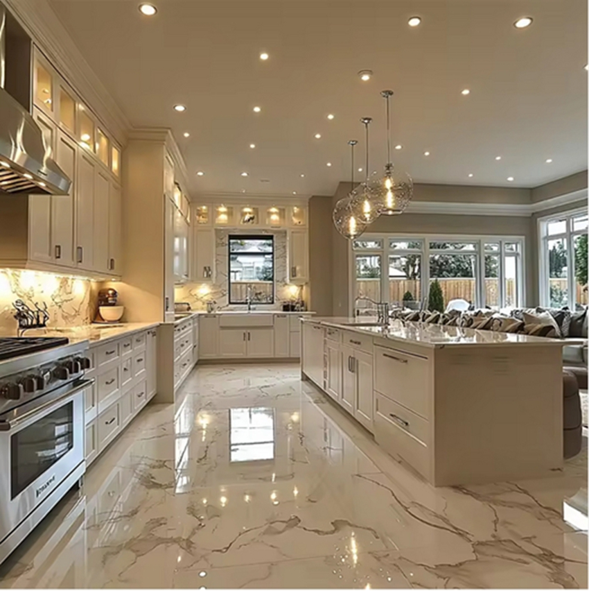 Smart Modular Cupboard Solid Wood PVC Modern Design UV Melamine MDF White Kitchen Pantry Cabinet Manufacturing Complete Set