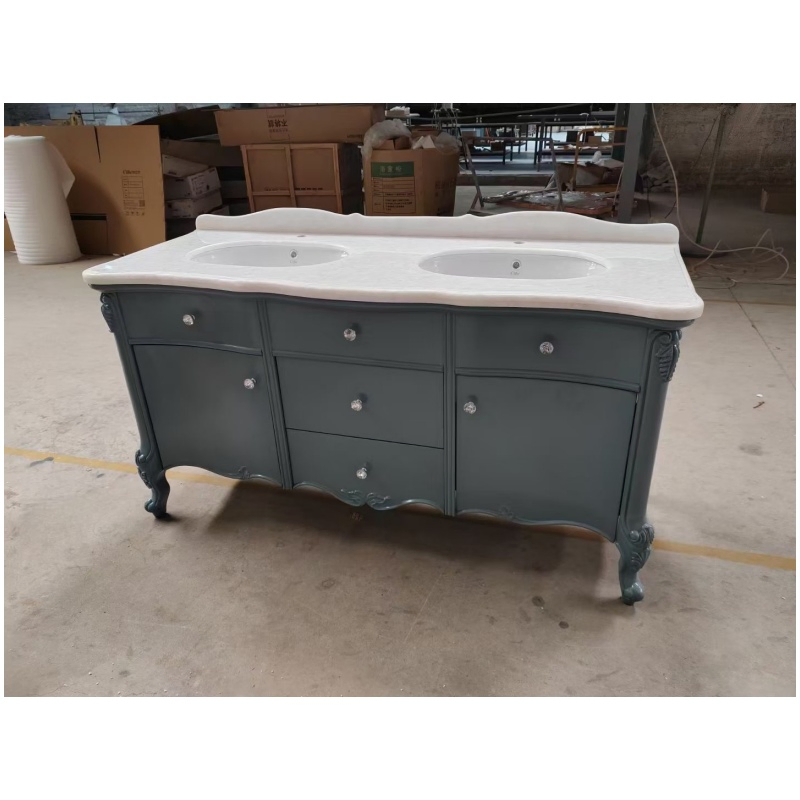 Simple Bathroom Cabinet Marble Top Cabinet Bathroom Sink Floating Vanity