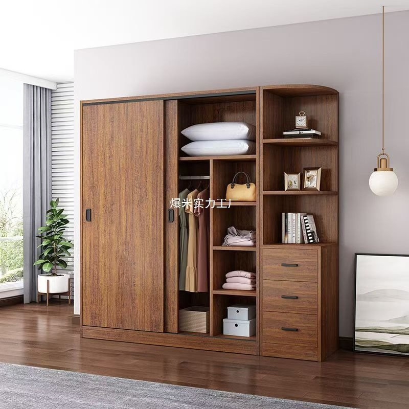 Home Bedroom Simple Assembly Sliding Door Wardrobe