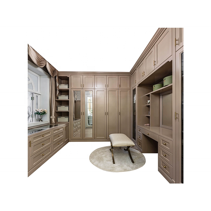 Cbmmart Home Furniture Storage U L Shape Customized Dressing Room Walk in Closet