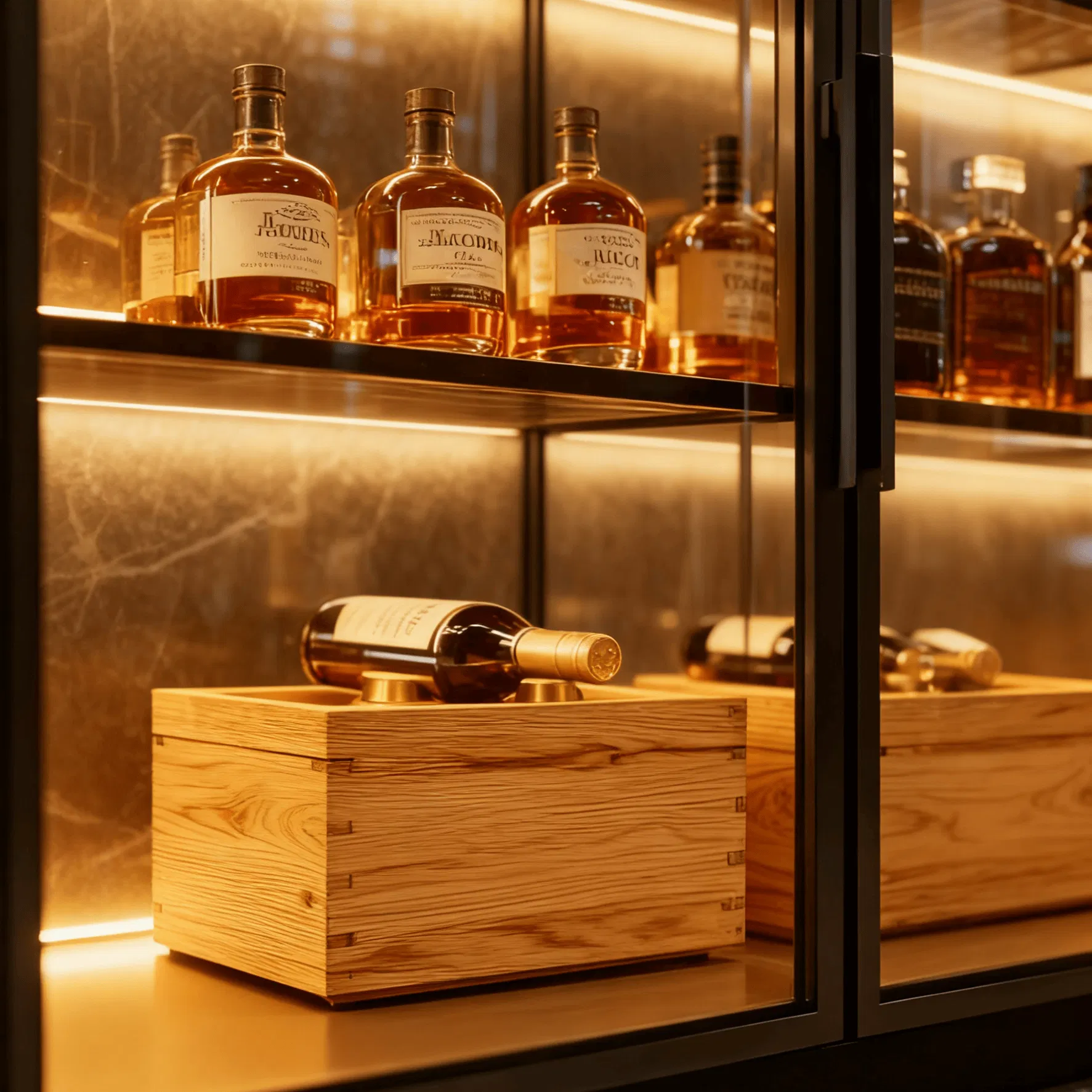 Modern Luxury Stainless Steel Wine Storage Cabinet with Temperature Control