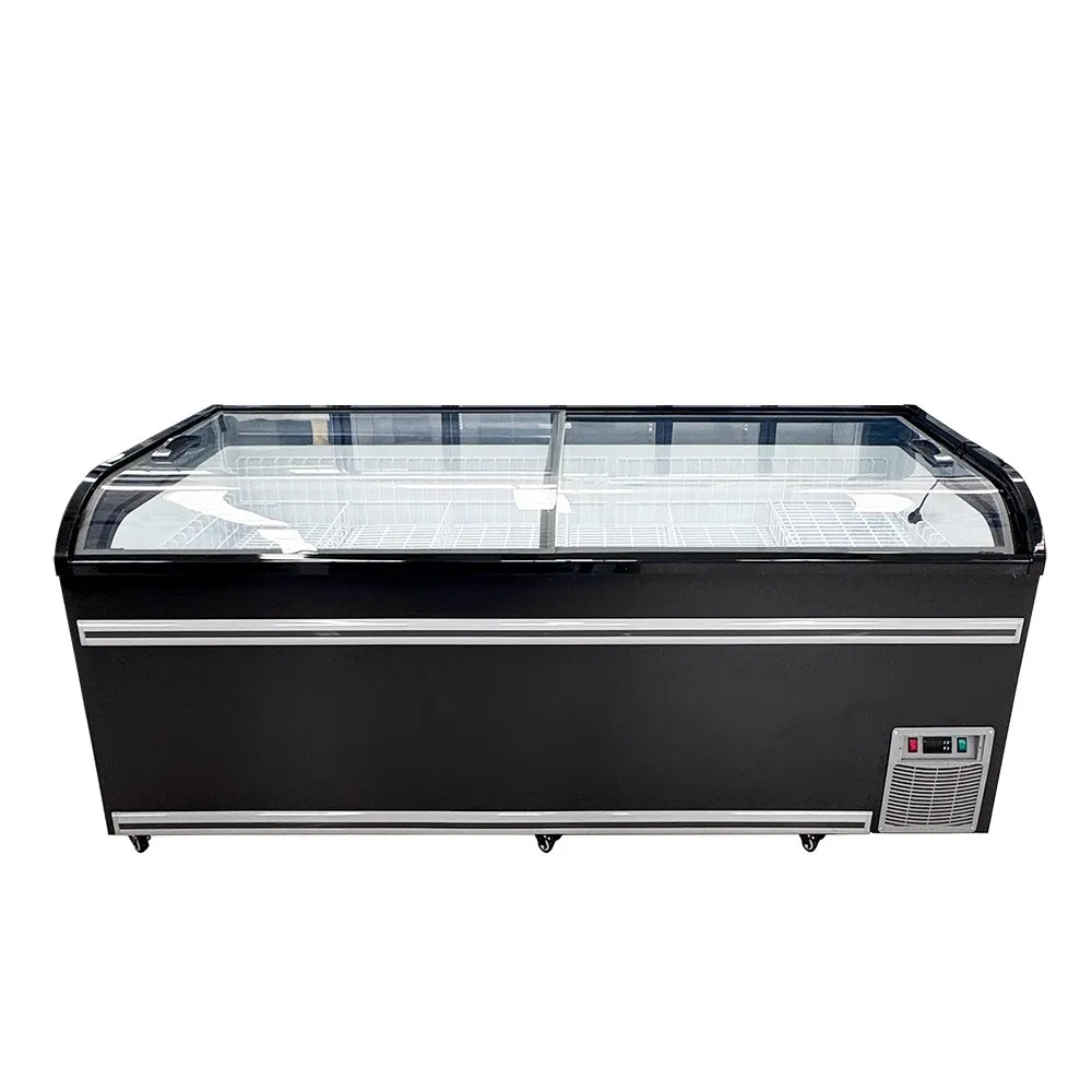 Commercial Arc Island Double-Temperature Cabinet Refrigeration Freezing 0-30 Degrees Ice Cream Cabinet Supermarket Hotel