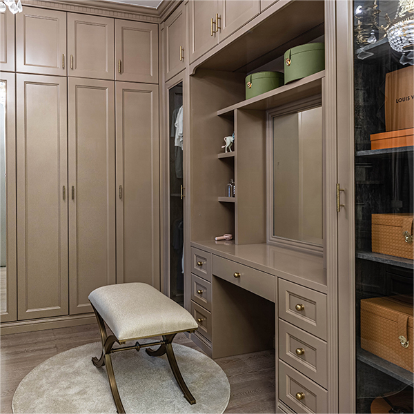 Cbmmart Home Furniture Storage U L Shape Customized Dressing Room Walk in Closet