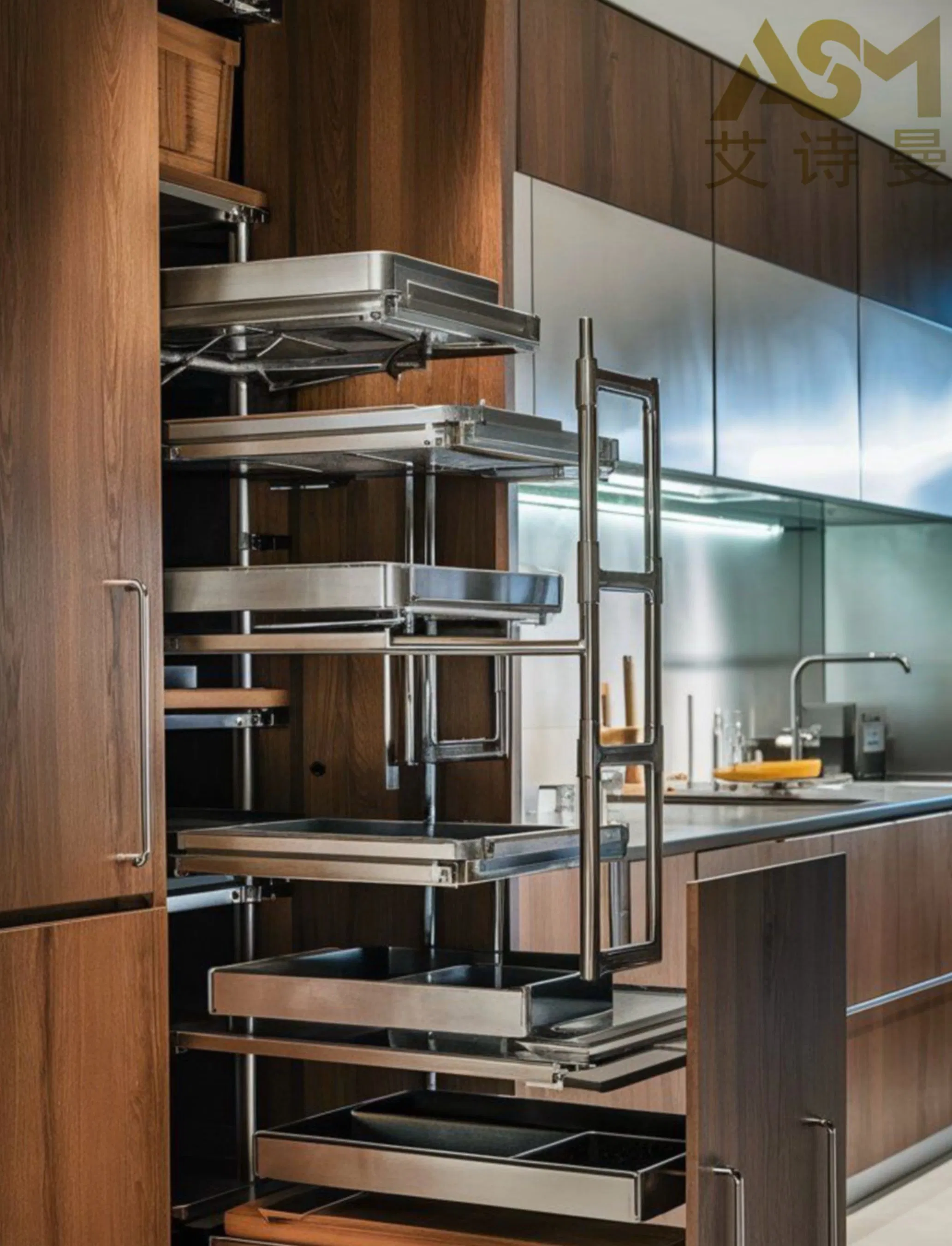 Asm Practical Kitchen Cabinet with Ample Storage Space