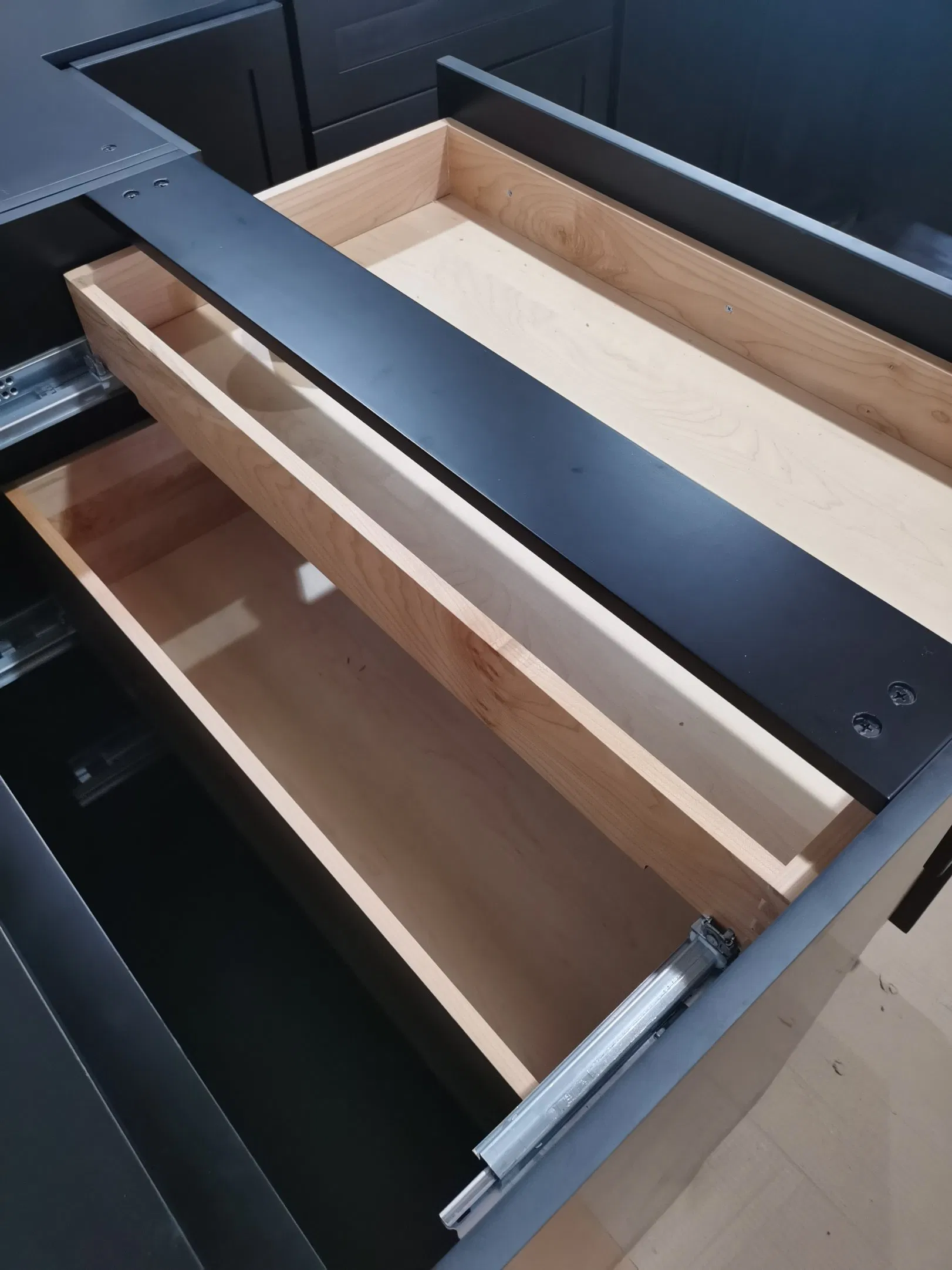 Cuisine Complete Kitchen Affordable Price Modern Glass Design Kitchen Cabinet Laminate Pantry Cupboard