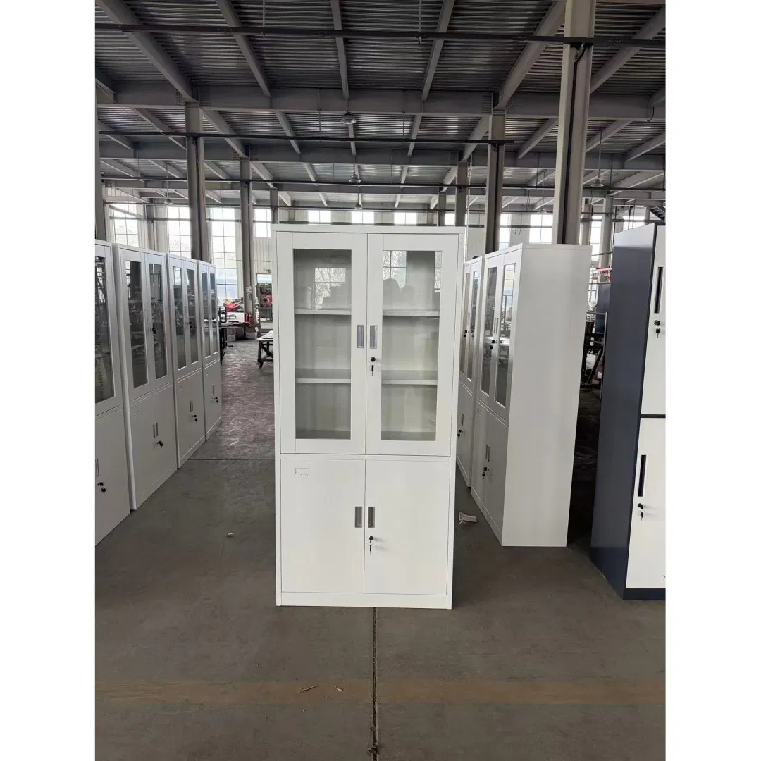 Clean Linen White Wide Border Office Cabinet Furniture for Healthcare Administration Patient Records