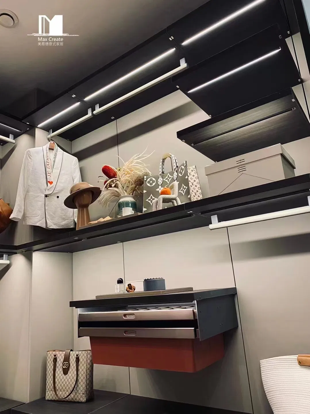 Large Bathroom White LED Vanity Mirror Cabinets Set Waterproof Double Sink Bathroom Vanity