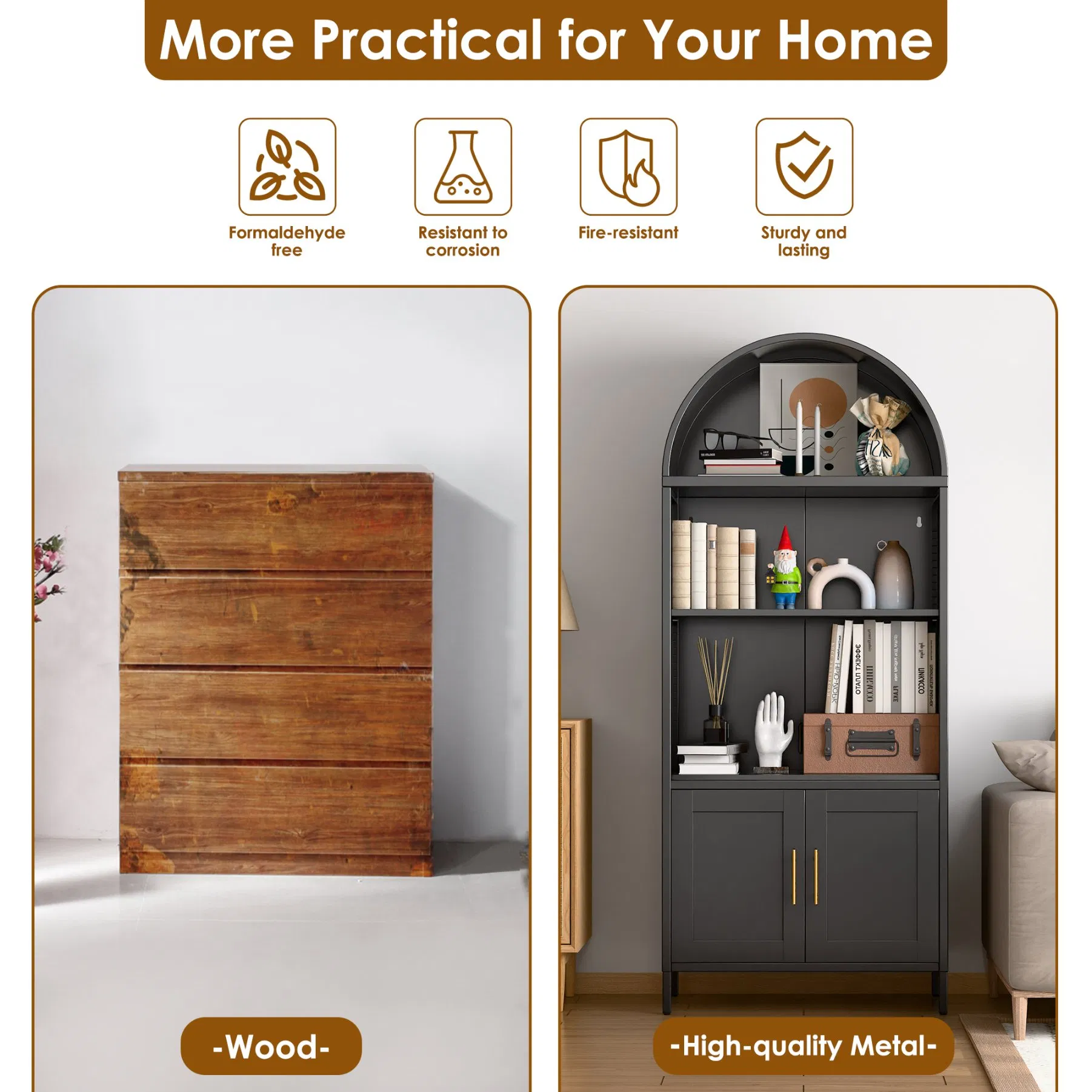 Cabinet Storage Cupboard Display Cabinet Pantry Arch Cupboard Wine Cabinet