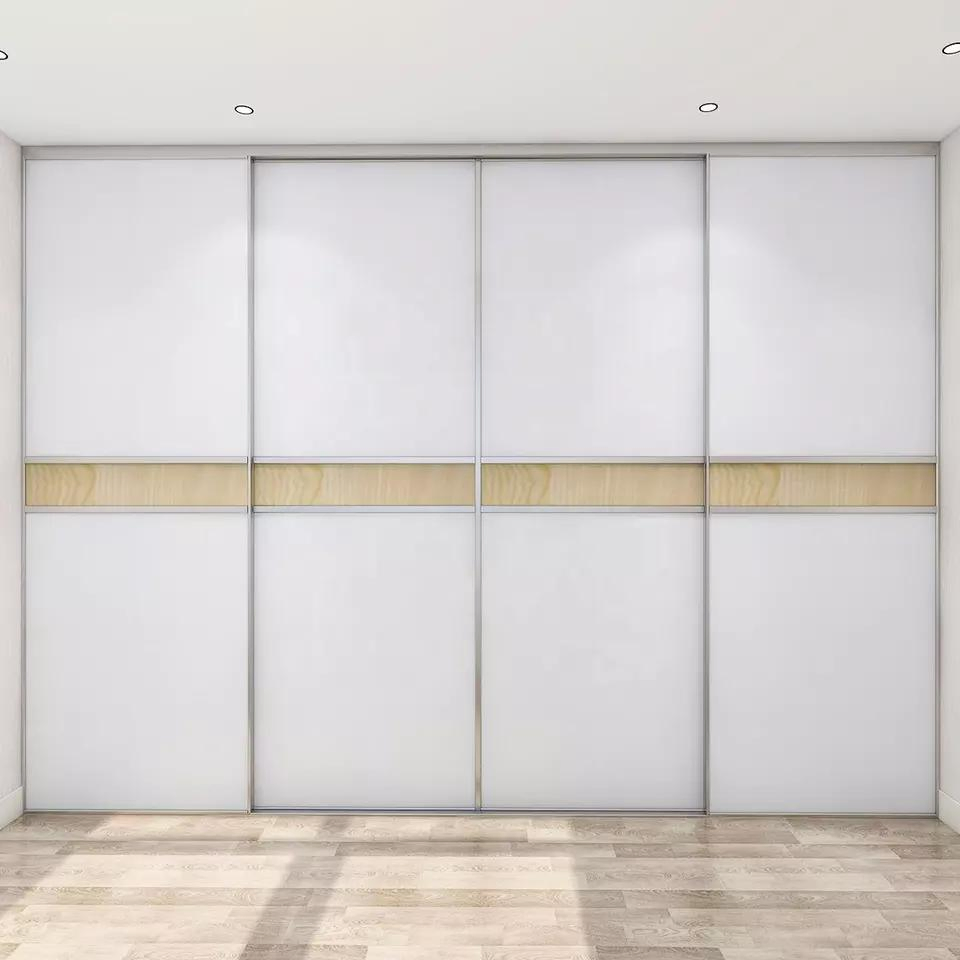 Stylish MDF Modular Wardrobe with Mirrored Sliding Doors