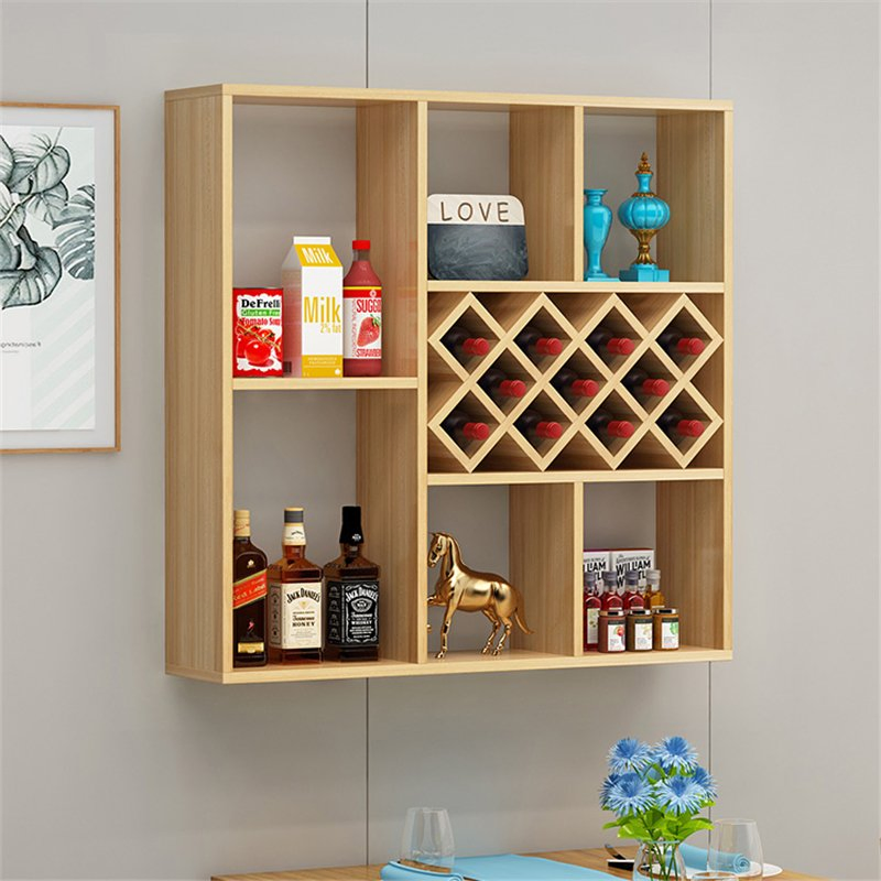 Modern Design Wooden Wine Display Cabinet with Storage for Home Bar or Living Room Use