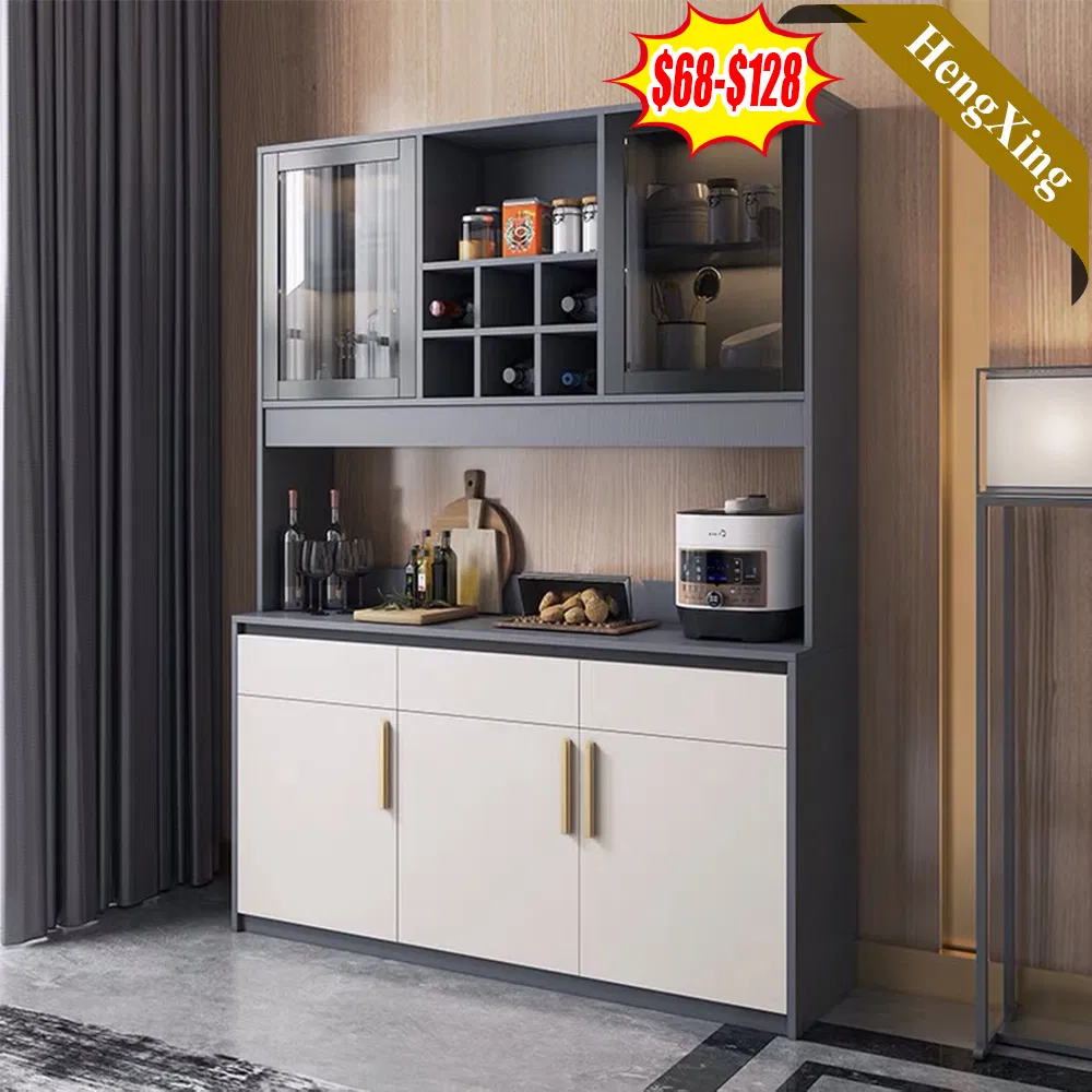 Office Glass Living Room Furniture Rack Storage Shelf Wine Bar Dining Wine Sideboard Kitchen Cabinets
