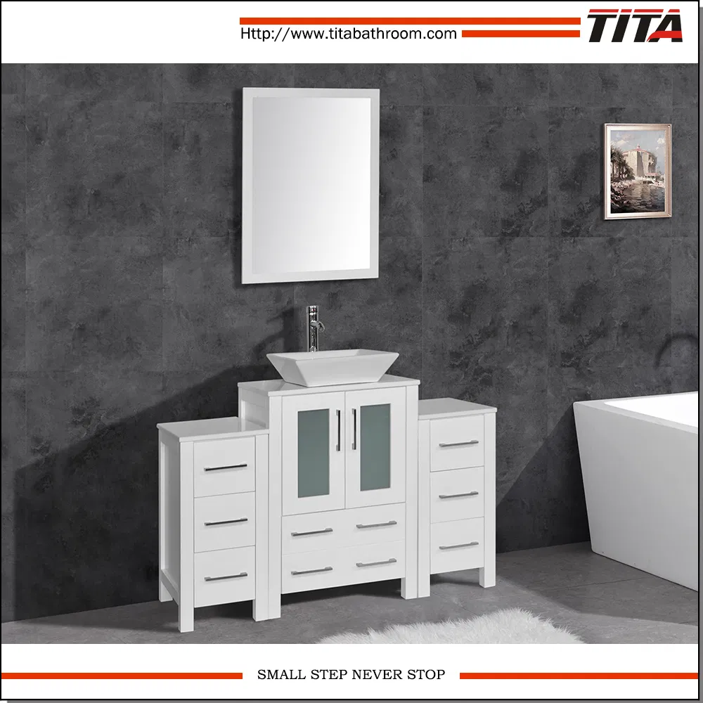 Double Sink Modern Bathroom Vanity T9161