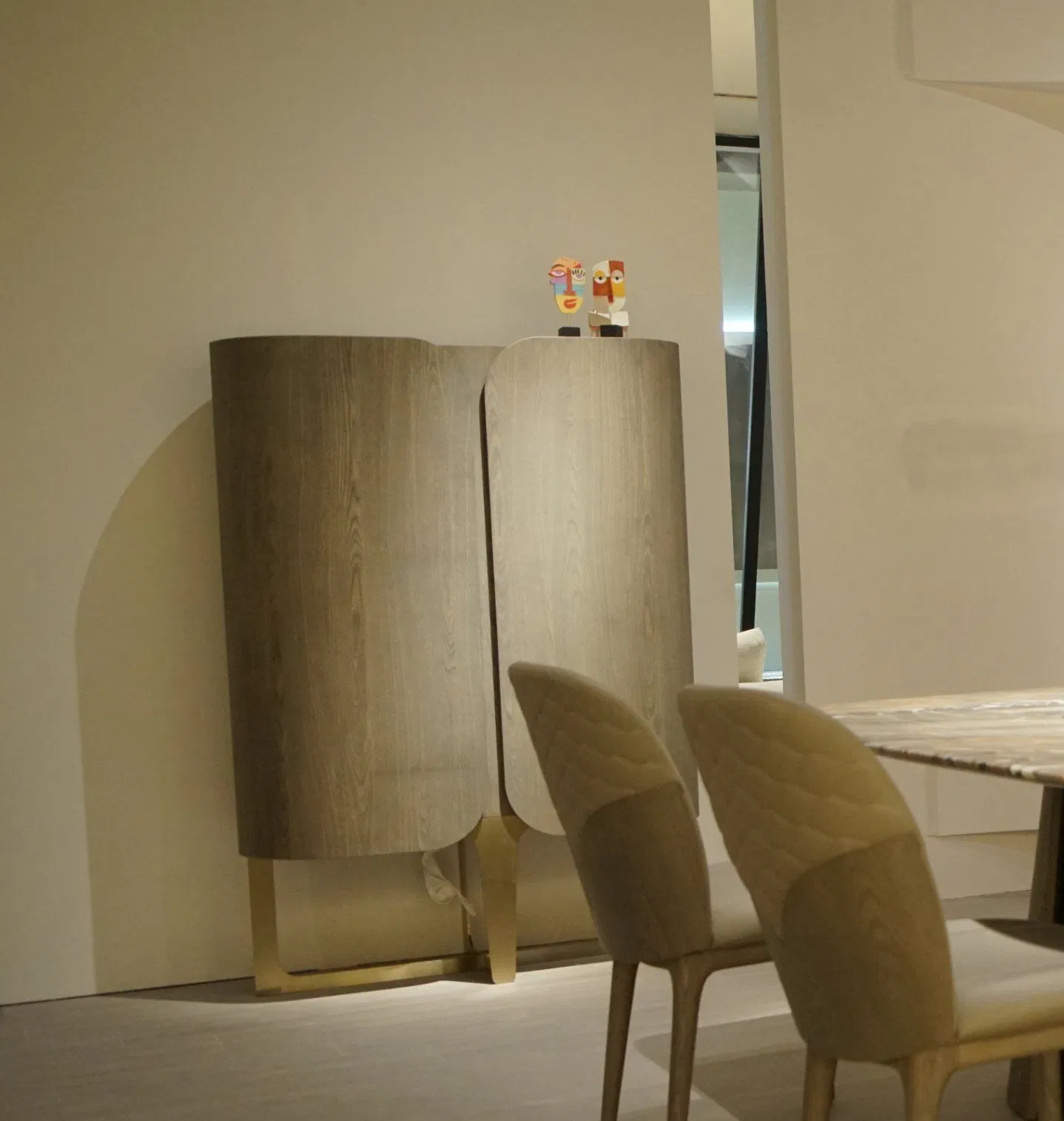 CS Home Wooden Home Living Dining Furniture Wall Storage Wine Kitchen Cabinet