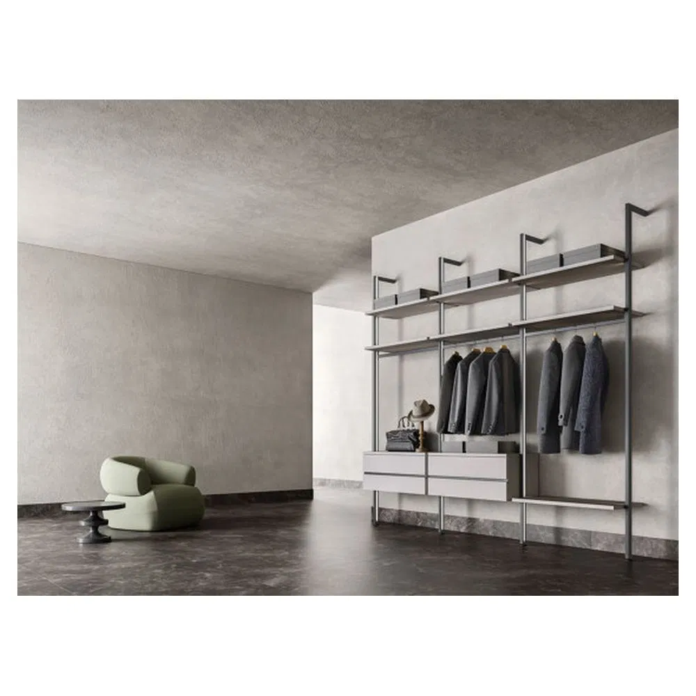 Orient Mirror Sliding Door Wardrobe Stylish Practical Reflection for Living Room Melamine Finish Wardrobe