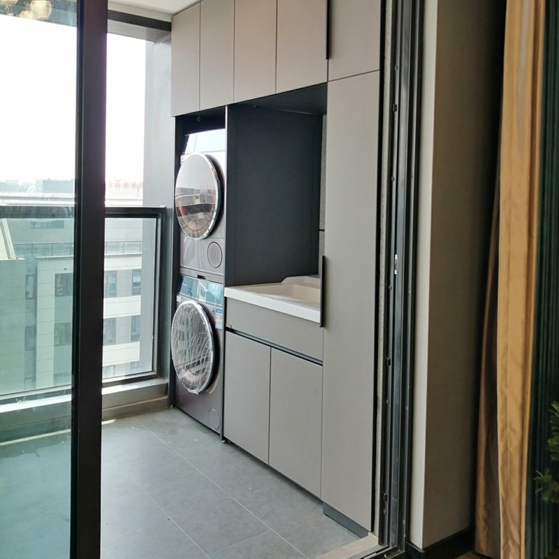 Modern Customize Laundry Storage Cabinet for Kitchen in Wall Bathroom Hotel Washing Room Aluminum Cabinet