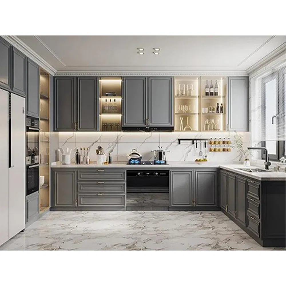 China Top Quality Kitchen Cabinet Storage Modern Free Deign Melamine Wholesale Kitchen Pantry