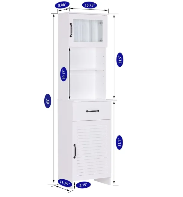 Floor Narrow Linen Cabinet