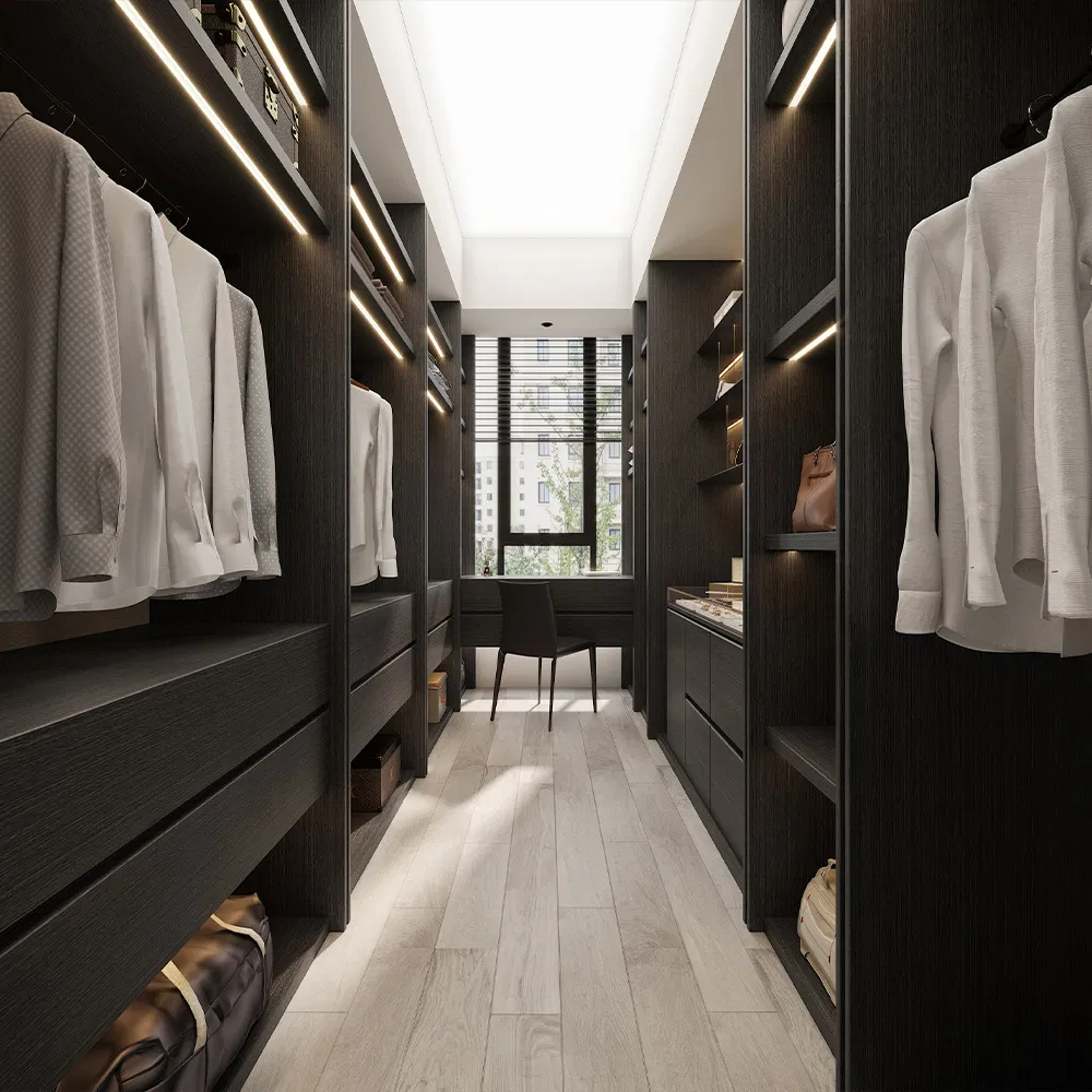 Waymove Best Quality Factory Sliding Portable Aluminum Wood Folding Built in 3 Door Bedroom Cabinet Modern Custom Wardrobe