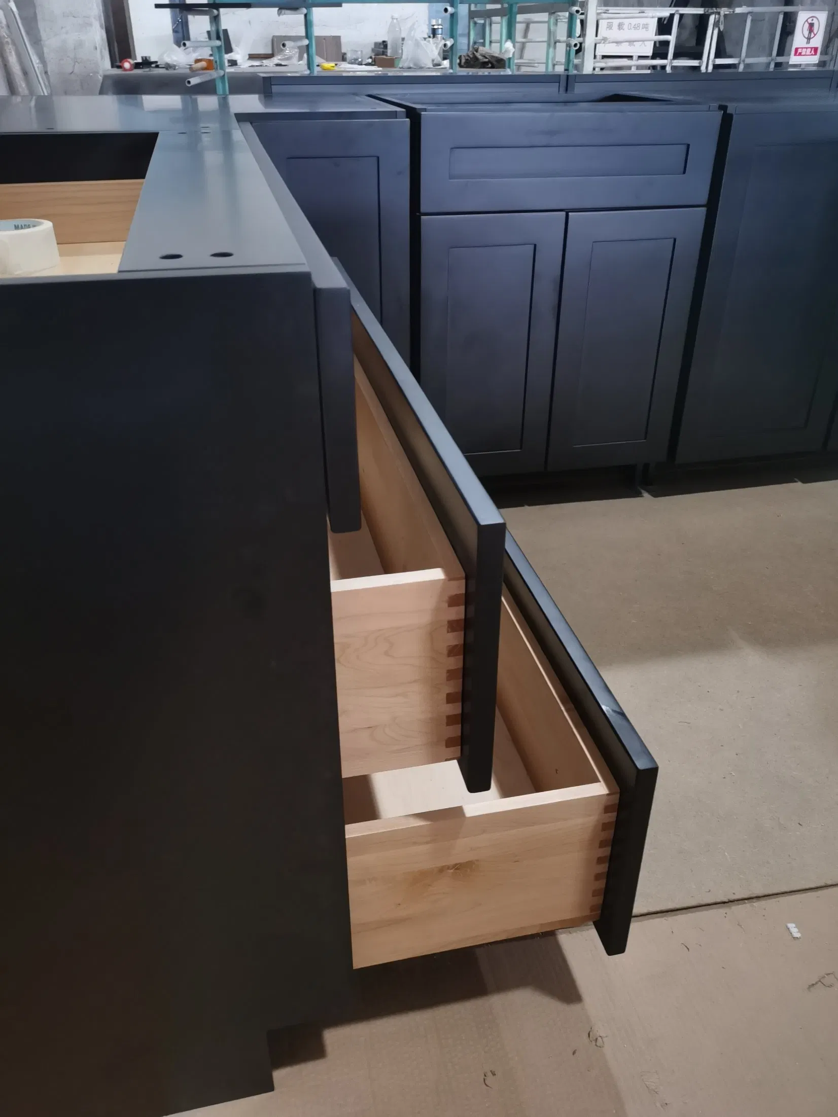 Cuisine Complete Kitchen Affordable Price Modern Glass Design Kitchen Cabinet Laminate Pantry Cupboard