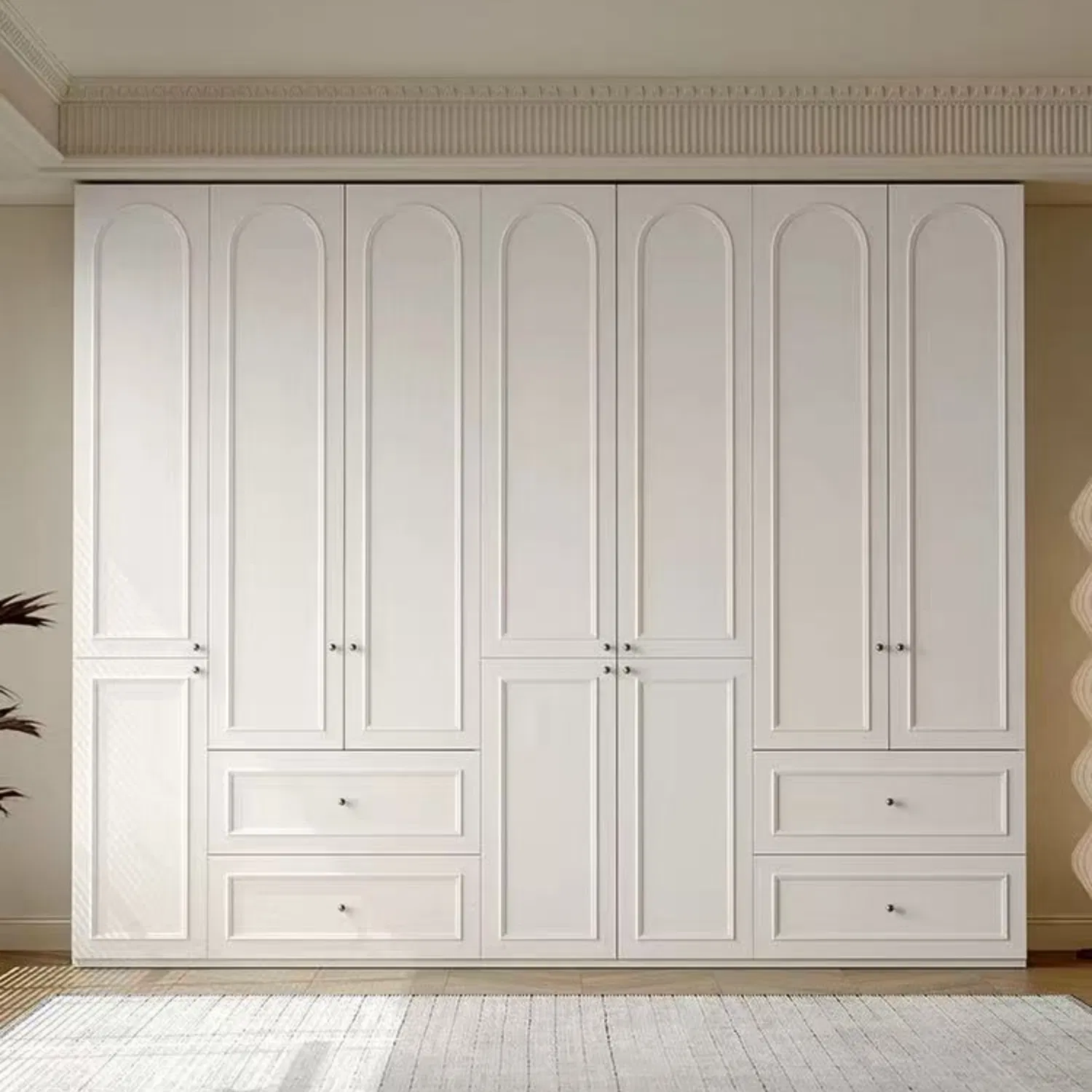 Premium Custom Bedroom Wardrobe Closet Versatile Metal and Plastic Wardrobe Cabinet Suitable for Hotel Rooms with Wheels for Easy Sliding Doors