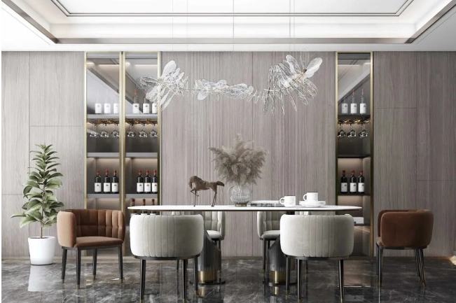 Customized European Teak Solid Wood Bar Cabinet Wine Storage Display Cabinet