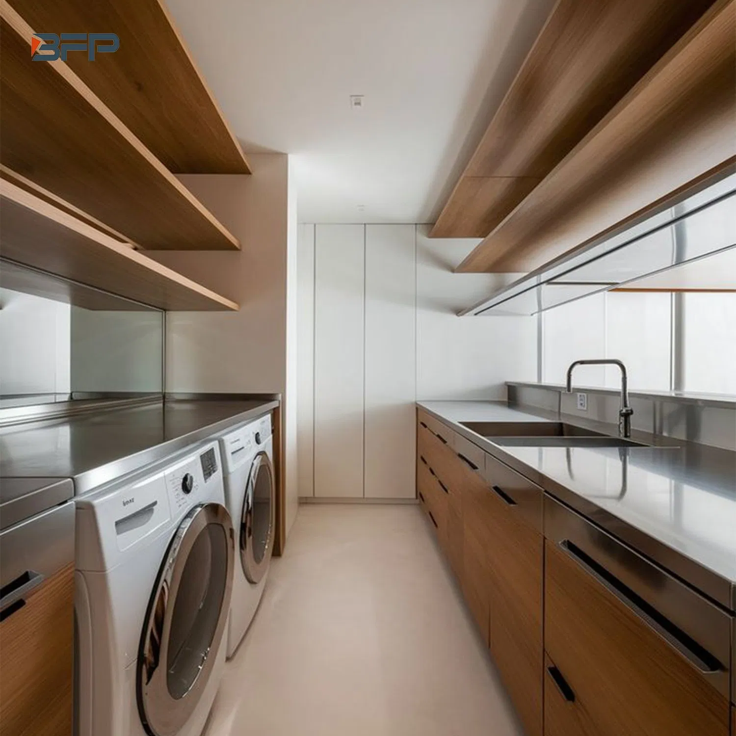 Walk in Laundry Room Cabinet Customized Classic Modern Style