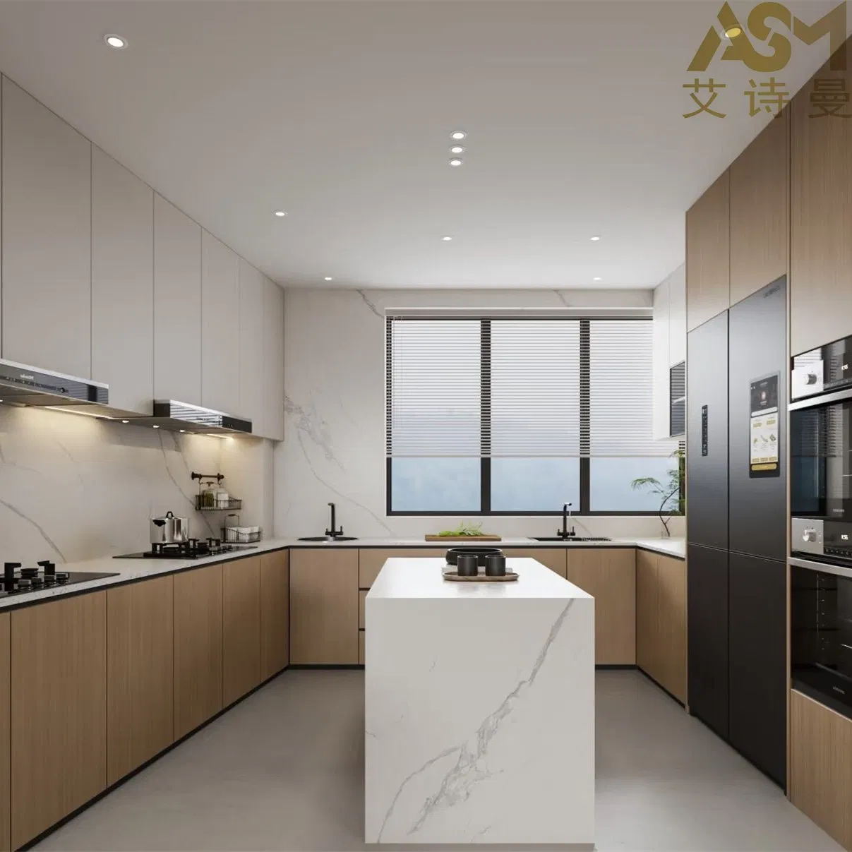 Custom Kitchen Cabinet Popular Shaker Kitchen Cabinet Wholesale Rta Cabinets for Apartment Modern PVC Aluminium Kitchen Cabinet