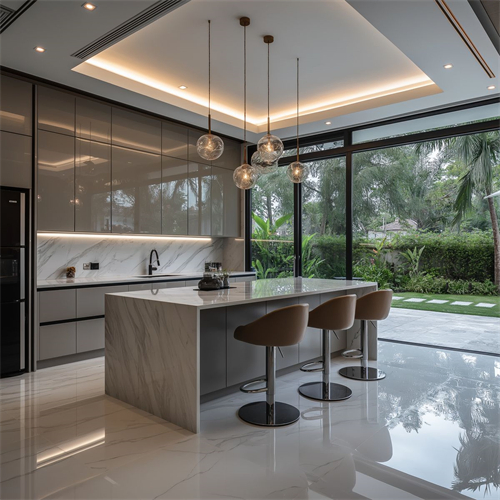 China Customized Modern MDF Laminate Wholesale Lacquer Storage Pantry Kitchen Cabinets