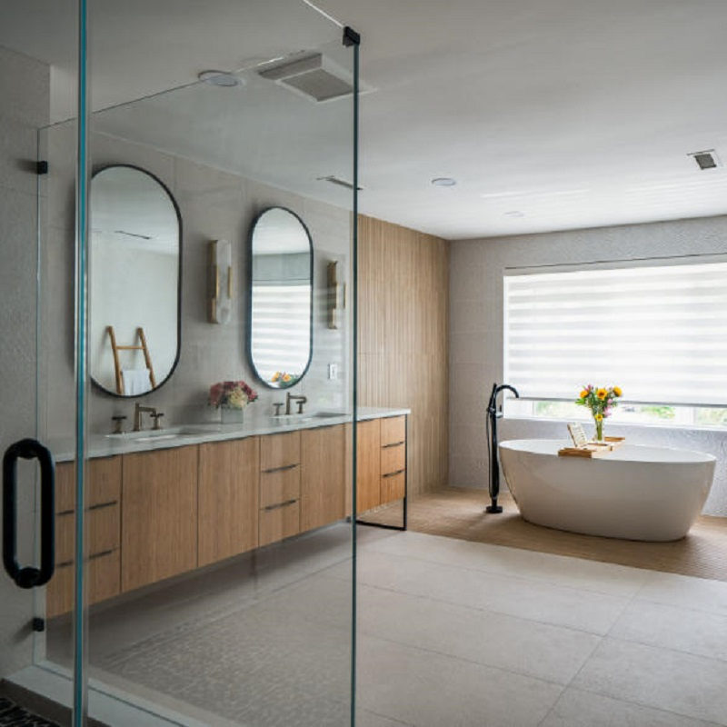 Stylish Floating Bathroom Vanity with Two Sink Configuration