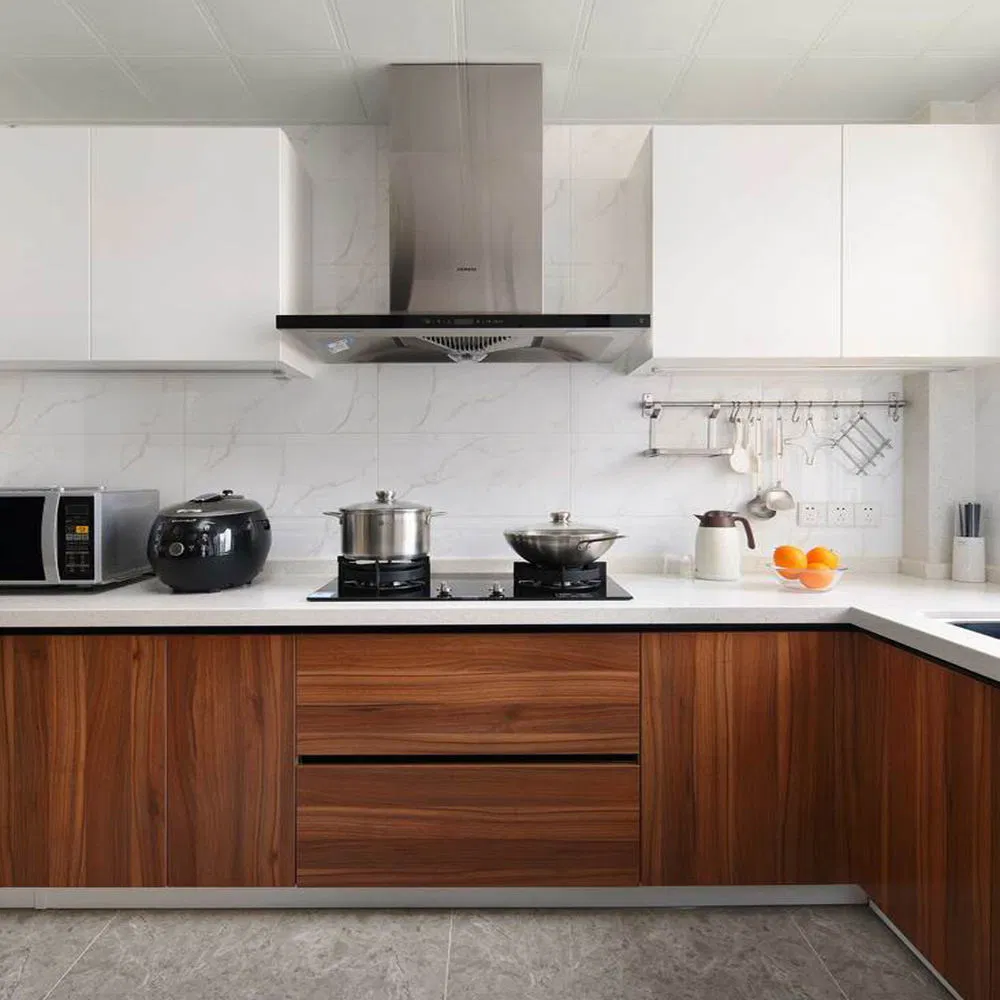 Melamine Finished Plywood Custom Made Modern Design Kitchen Pantry Cabinet Design