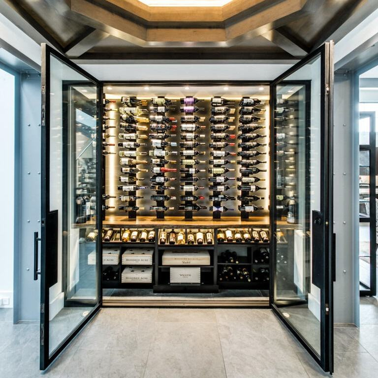 Elegant Walk-in Wine Storage with Premium Customizable Features