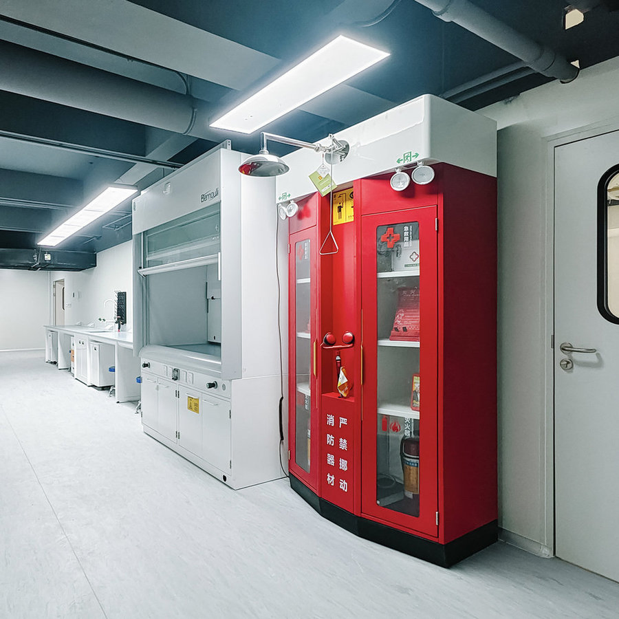 Durable All-Steel Lab Emergency Safety Equipment Island Cabinet for Industrial Safety