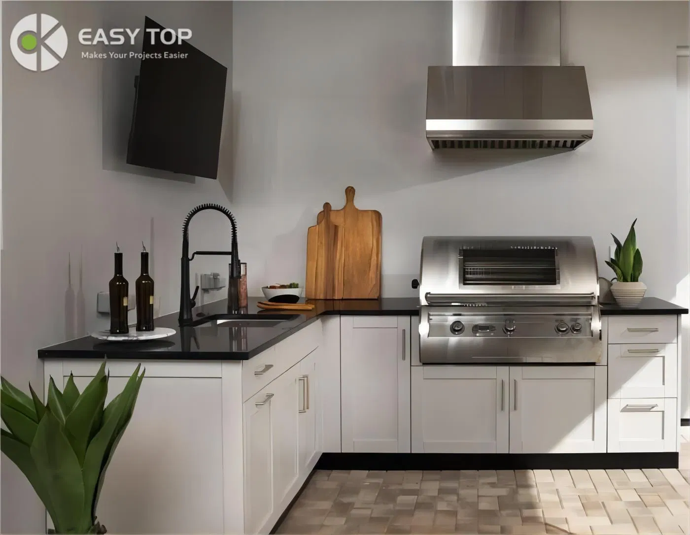 Modular Stainless Steel Outdoor Kitchen Set Ss Door BBQ Island Kitchen Cabinet