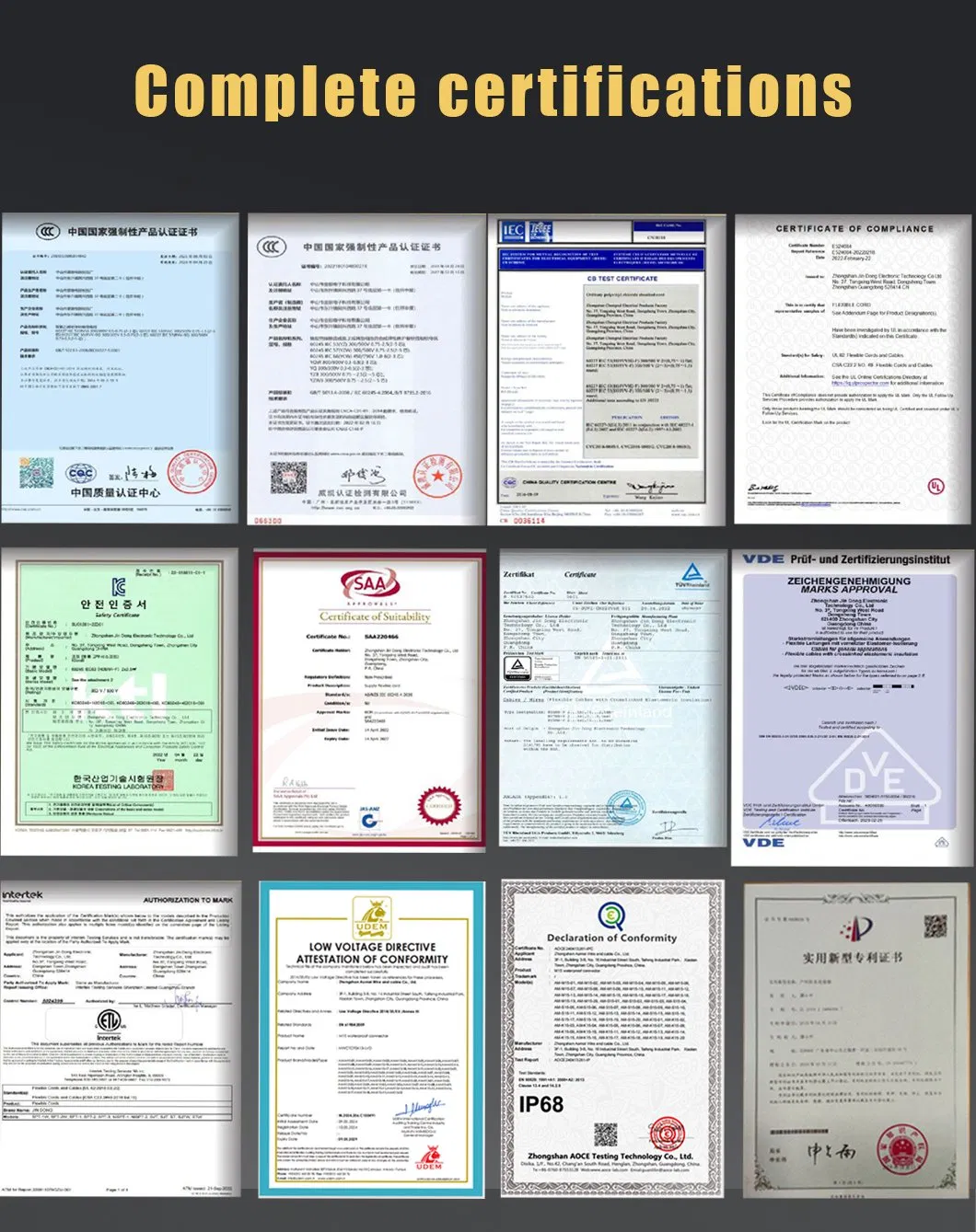 Specification Chart 3