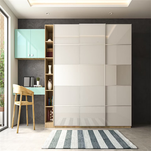 Melamine Wooden Walk-in Closet Bedroom Furniture Sliding Door Wardrobe