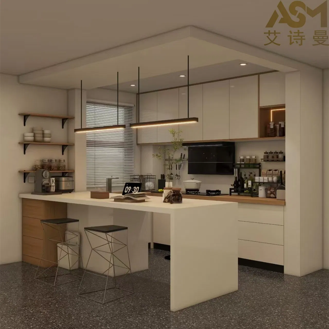 Custom Kitchen Cabinet Popular Shaker Kitchen Cabinet Wholesale Rta Cabinets for Apartment Modern PVC Aluminium Kitchen Cabinet