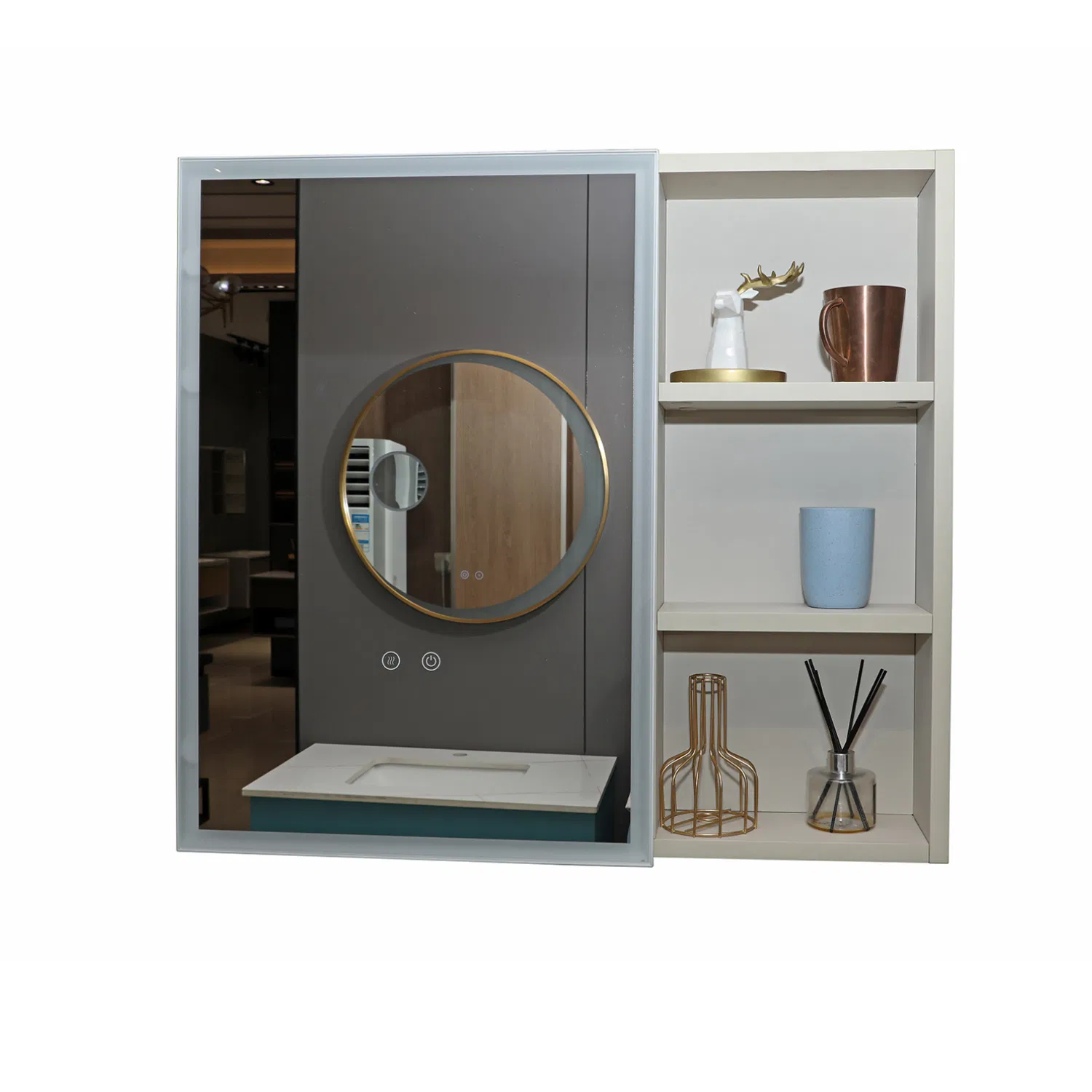 Jataii Bathroom Cabinet Functional Bathroom Cabinets with Linen Tower and 5 Bathroom Count