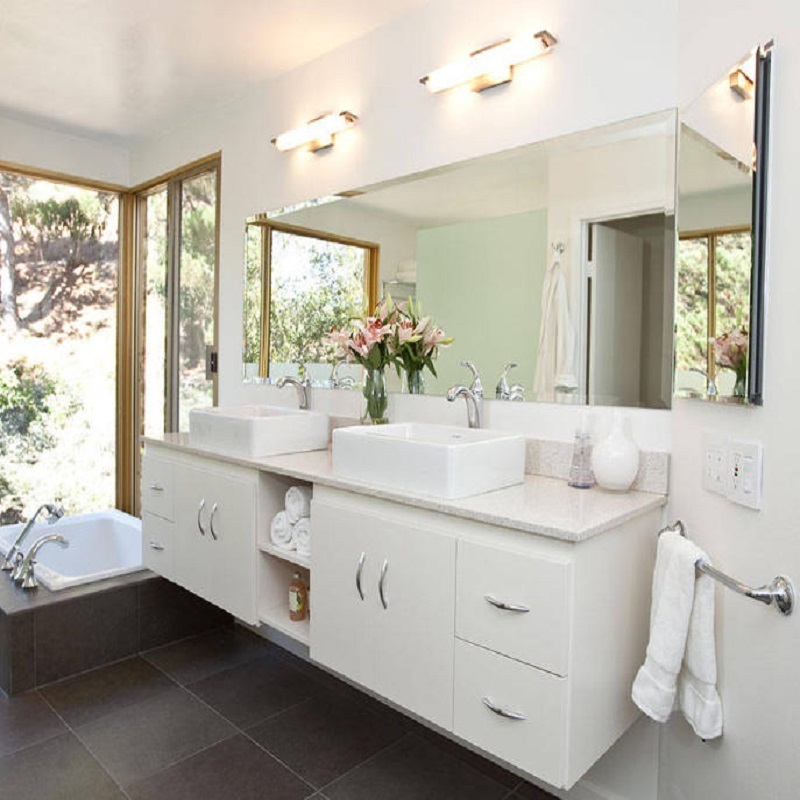 Stylish Floating Bathroom Vanity with Two Sink Configuration