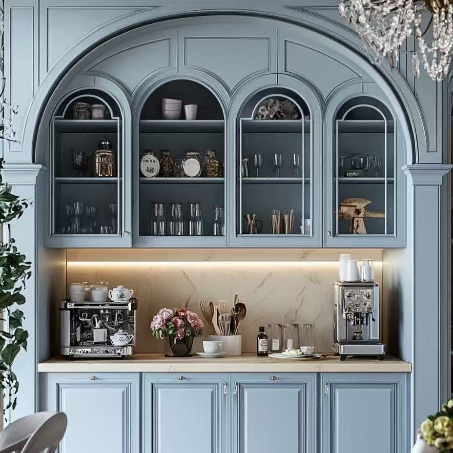 OEM Wooden Bar Cabinet Modern Wine Cabinets Storage Cupboard for Living Room