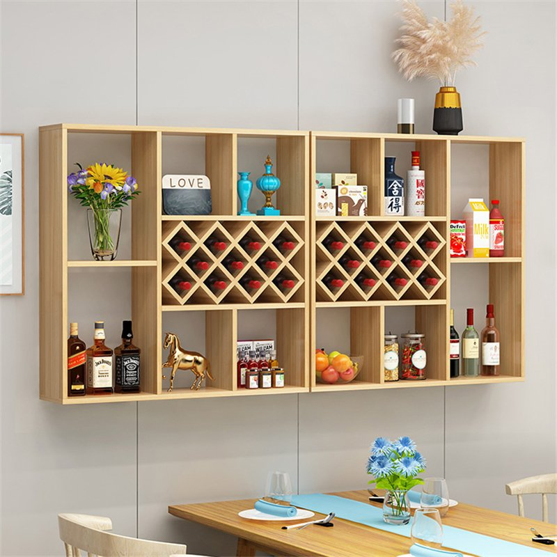 Modern Design Wooden Wine Display Cabinet with Storage for Home Bar or Living Room Use